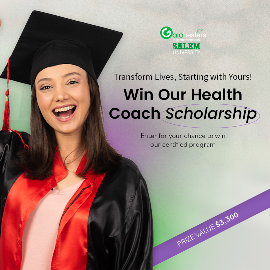 Pamphlet about winning a full scholarship for a health coaching career