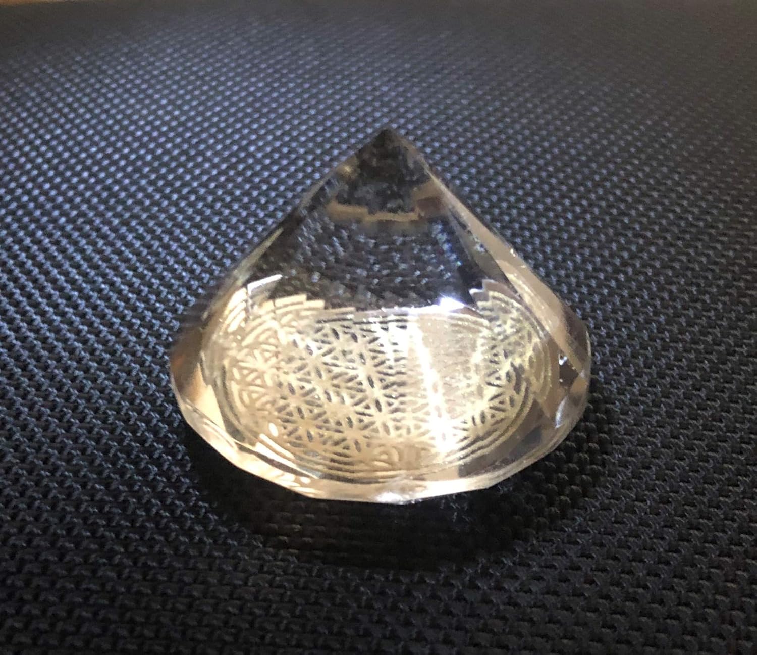 Crystal Quartz High Frequency Charged & Enhanced with Biophotons Meditation 18K Gold Flower of Life