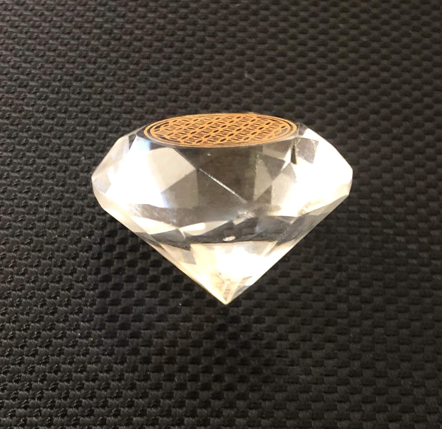 Crystal Quartz High Frequency Charged & Enhanced with Biophotons Meditation 18K Gold Flower of Life